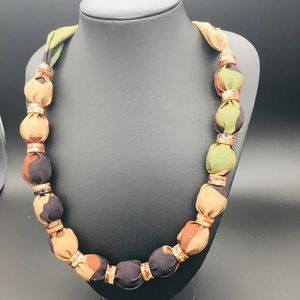 Handmade fabric necklace